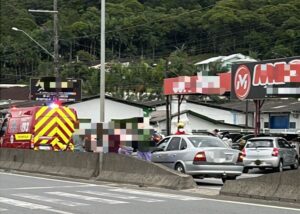 Idosa é atropelada na BR-280 em Guaramirim