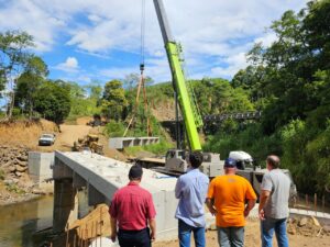 Ponte do Gamelão avança para conclusão entre Corupá e São Bento do Sul