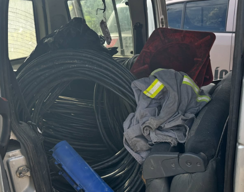 PM prende dupla por furto e recupera cerca de 200 kg de fiação em São Bento do Sul