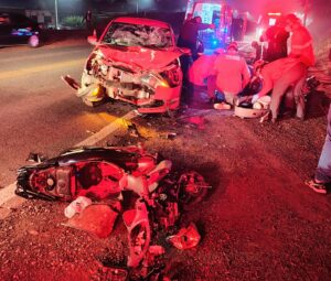 Mãe e filho ficam gravemente feridos após colisão com carro na BR-280 em Jaraguá do Sul