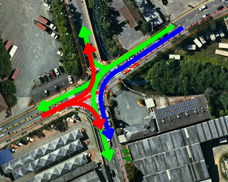 Ajustes no binário das ruas João Januário Ayroso e Walter Marquardt