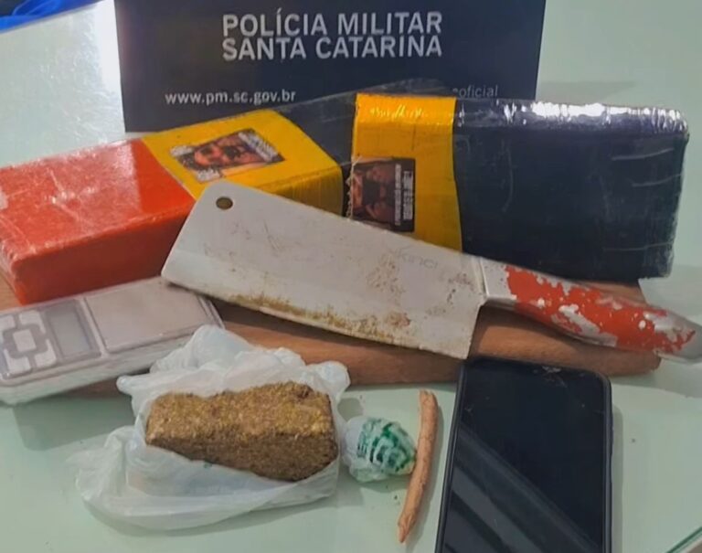 PM apreende mais de 1,4 kg de maconha após abordagem a ciclista em Guaramirim