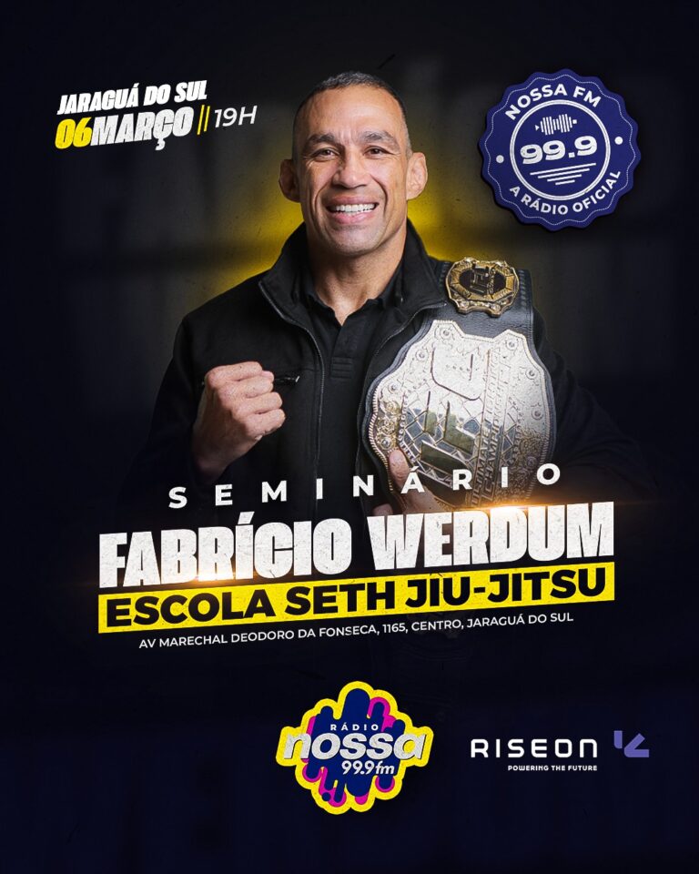Ex-campeão do UFC, Fabrício Werdum vai estar em Jaraguá do Sul