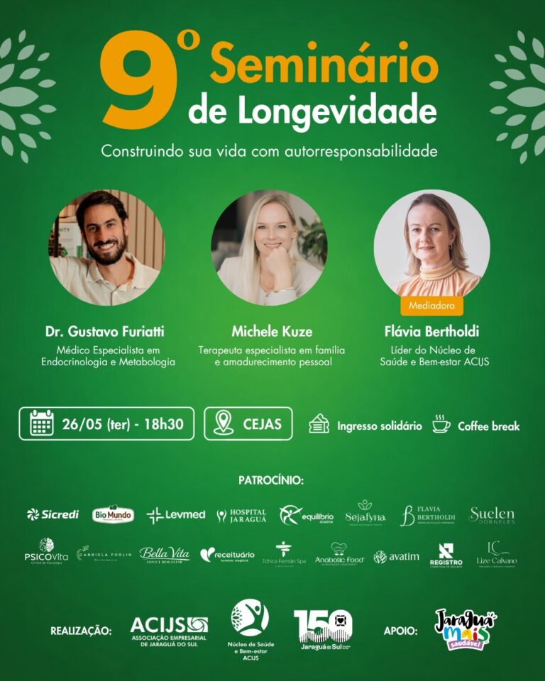 9º Seminário de Longevidade promove debate sobre saúde com apoio do Sicredi
