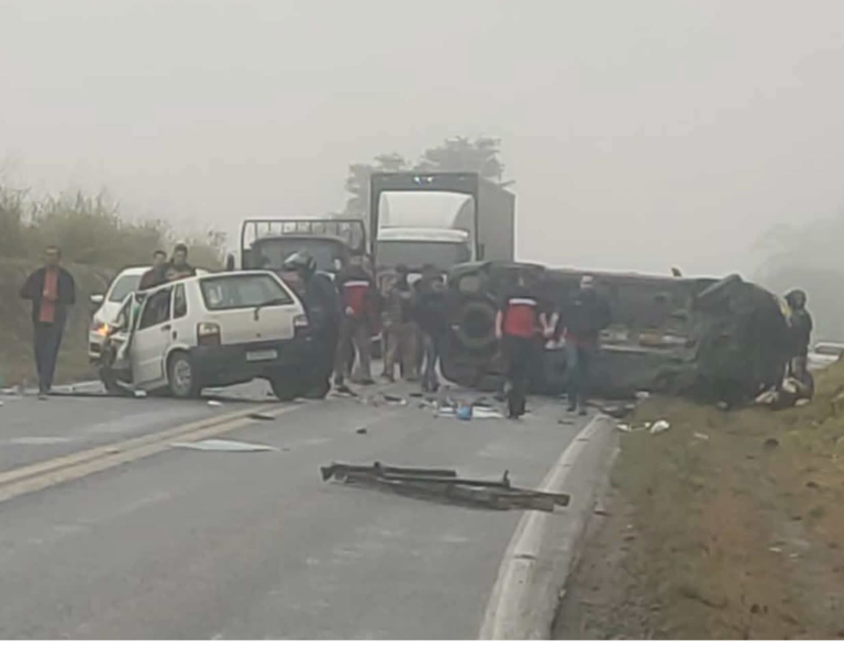 Acidente grave deixa vítimas fatais e interdita a BR-280 em Corupá
