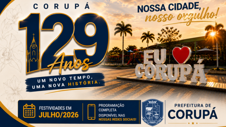 Corupá comemora 129 anos nesta terça-feira com bolo gigante e show na Praça Artur Müller
