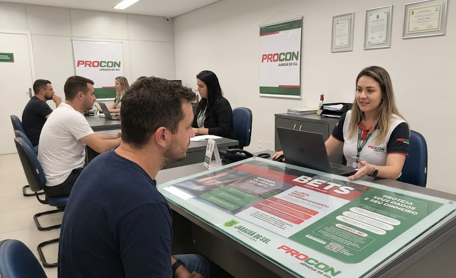 Alerta no bolso e na saúde: Procon de Jaraguá do Sul intensifica orientações sobre os riscos das Bets e jogos online