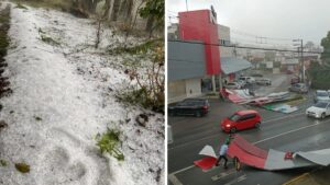 Temporal com granizo e vendaval deixa cidades do Alto Vale do Itajaí sem energia