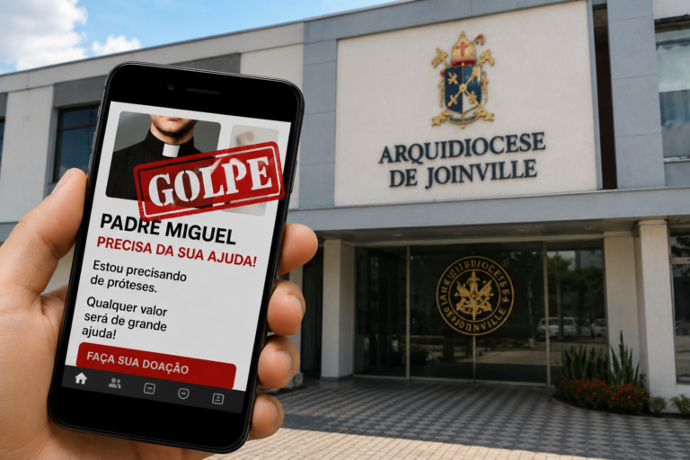 Comunicado da Arquidiocese de Joinville denuncia golpe com nome de suposto padre