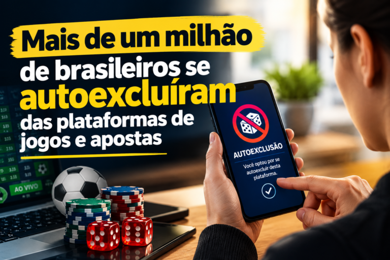 Mais de um milhão de brasileiros se autoexcluíram das plataformas de jogos e apostas