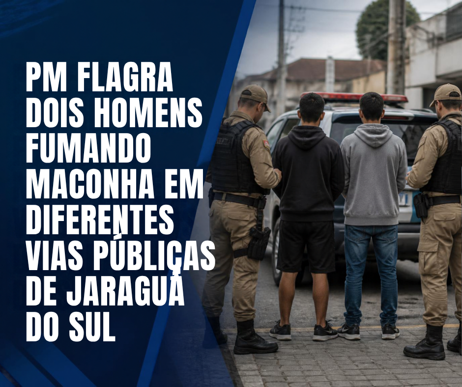 🚨 ALERTA-VIZINHO: PM flagra dois com droga em Jaraguá do Sul