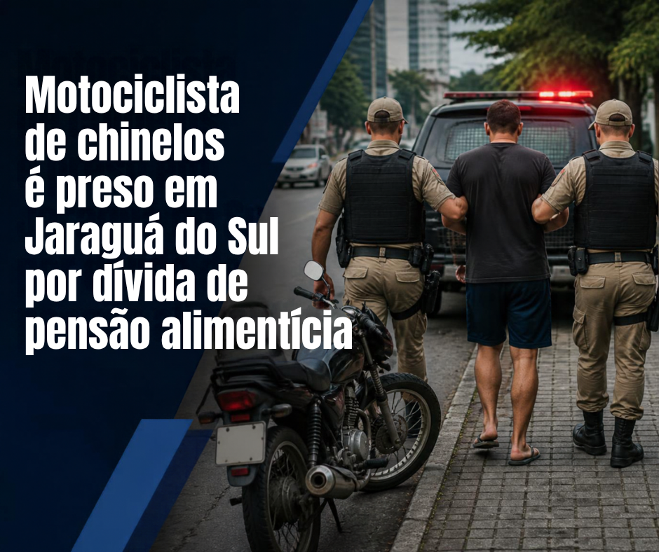 🚨 ALERTA-VIZINHO: Motociclista de chinelo preso em Jaraguá
