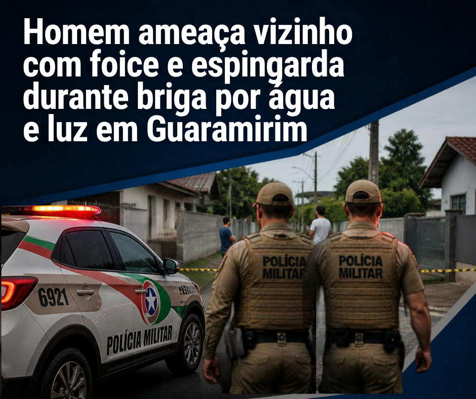🚨 ALERTA-VIZINHO: Briga por água termina em ameaça com arma em Guaramirim