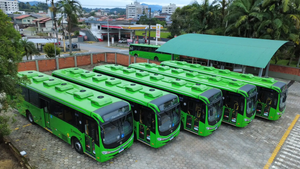 Novos ônibus com sistema de ar-condicionado reforçam transporte coletivo de Jaraguá do Sul