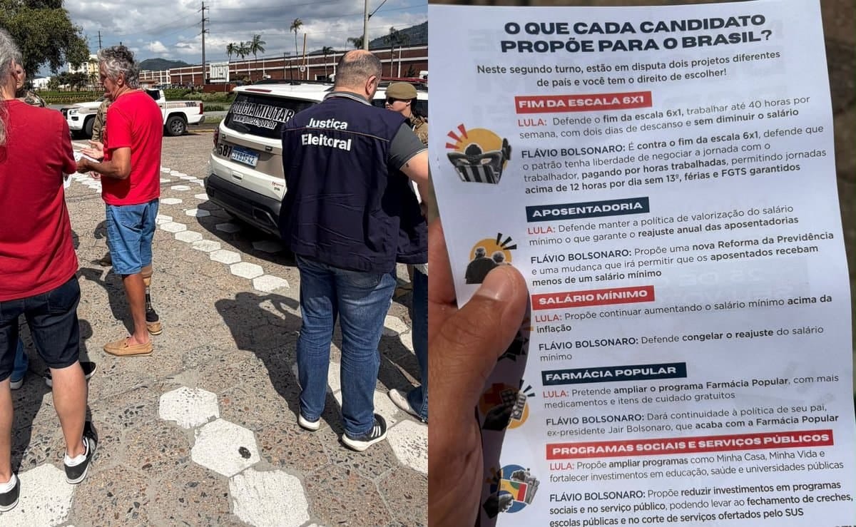 Justiça Eleitoral proíbe distribuição de panfleto contra Flávio Bolsonaro na porta da WEG, em Jaraguá do Sul